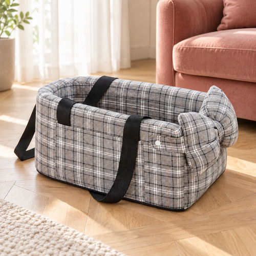 Gingham console pet seat – empty product