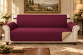 Luxshare Home Reversible Waterproof Sofa Protector – Burgundy/Camel, 91 in – living room