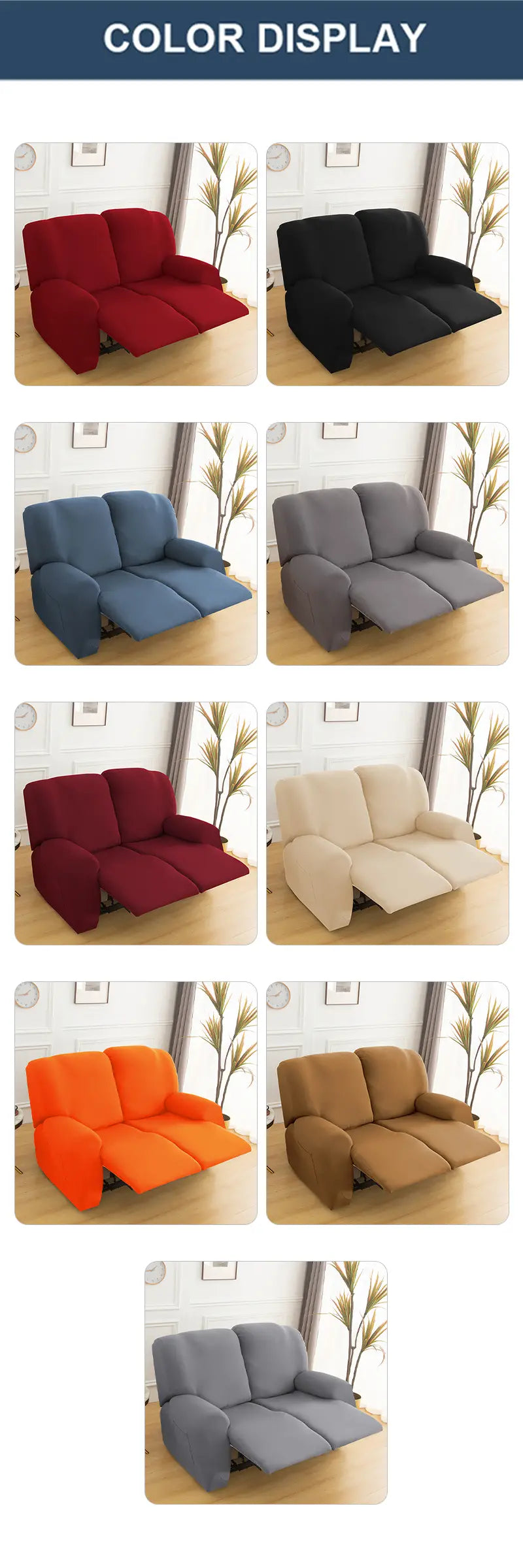 Pet-Scratch Protection Recliner Cover – 6-Piece Set