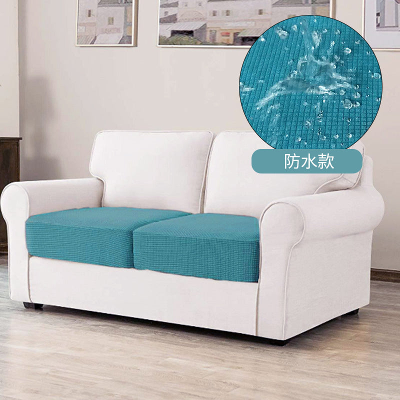 Plaid Water-Resistant Pet Sofa Cushion Cover