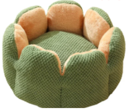 Halloween Pumpkin Plush Cat Bed