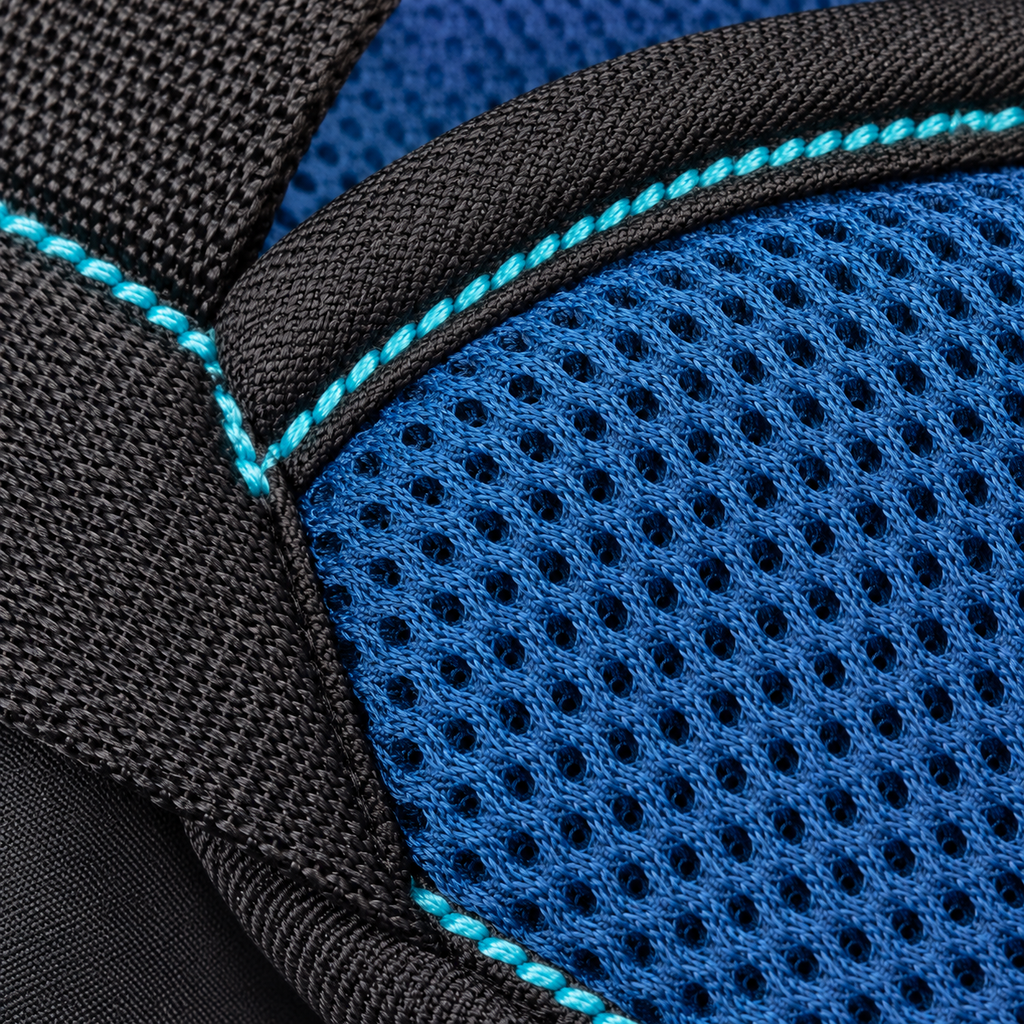 CarSafe Padded Dog Travel Harness – Large — material and stitching detail