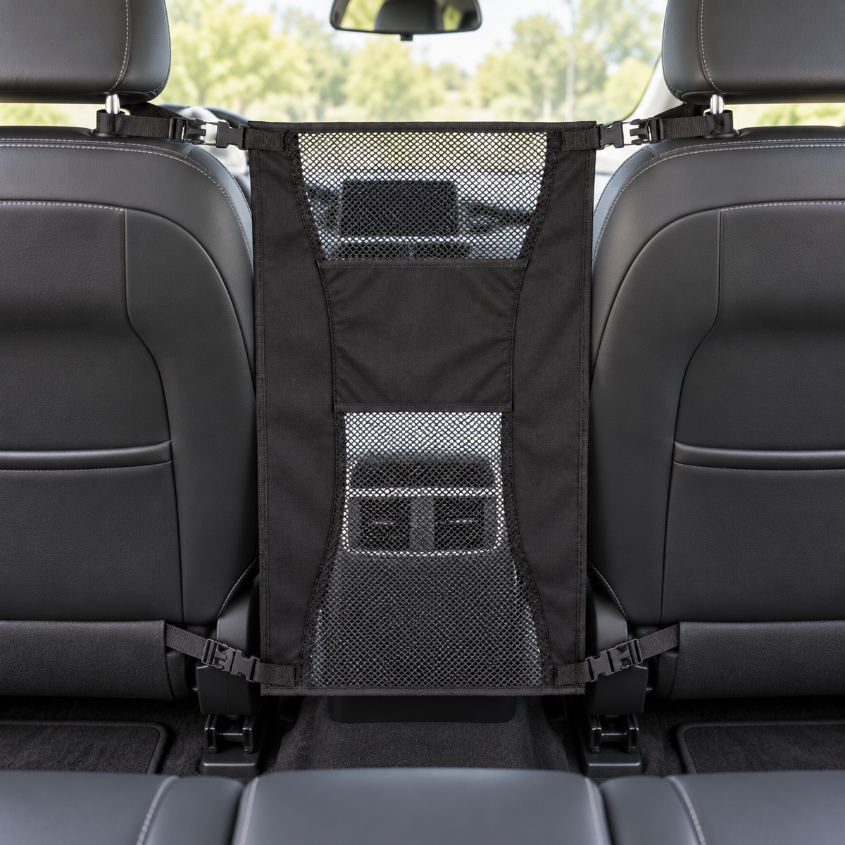 WeatherTech Pet Partition Mesh Car Barrier — in use