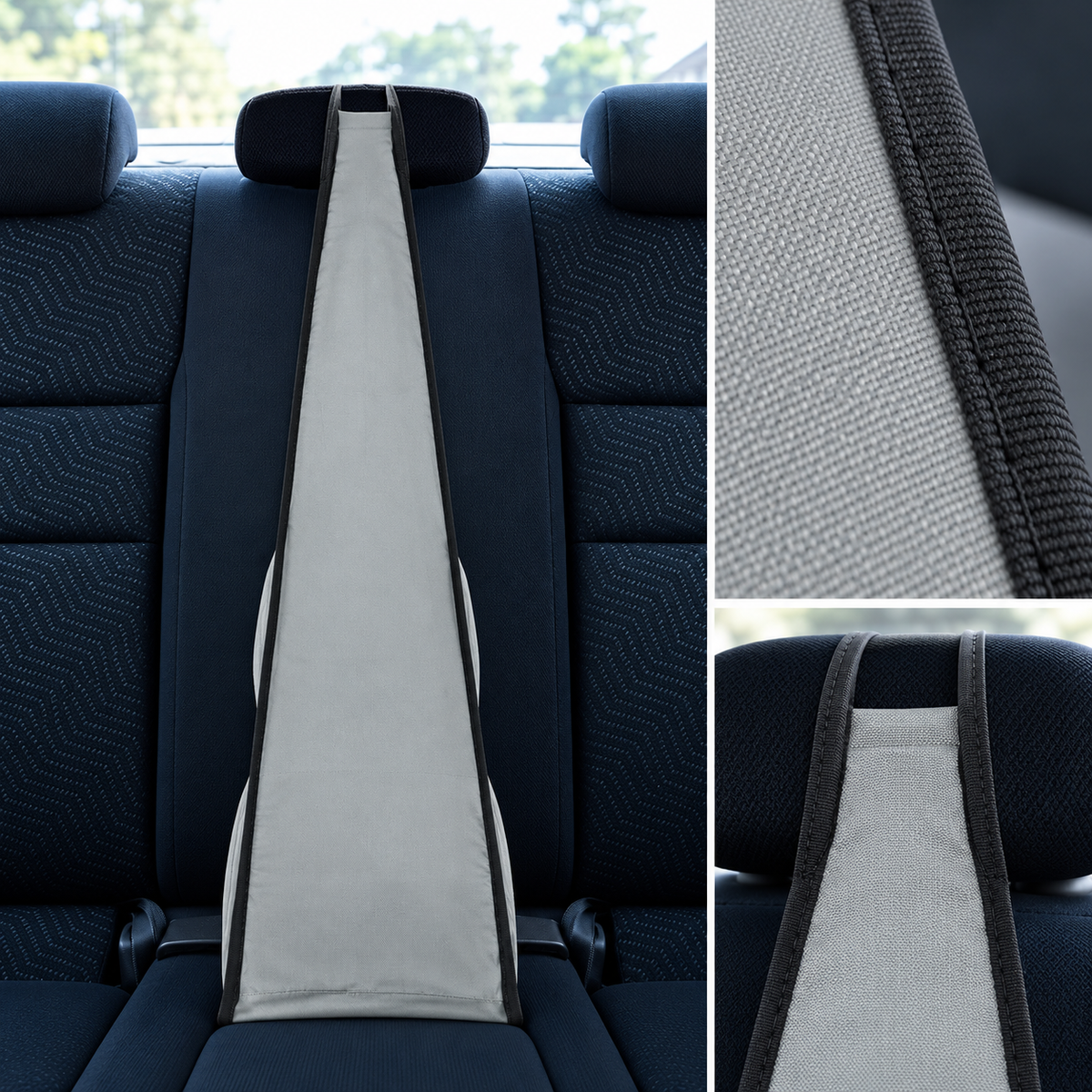ROYALAY Rear Seat Divider with Storage Pockets – material and function detail