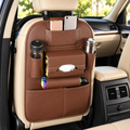 ASENDIWAY Seatback Organizer with Tissue Compartment – Brown – in use