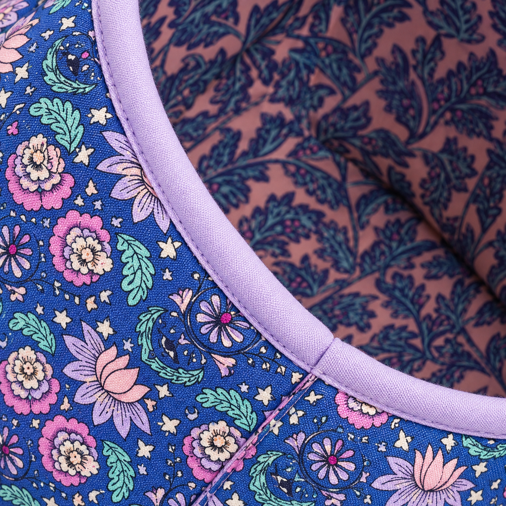 The Cat Ball Fabric Cat Cave – Mystic Floral – material detail