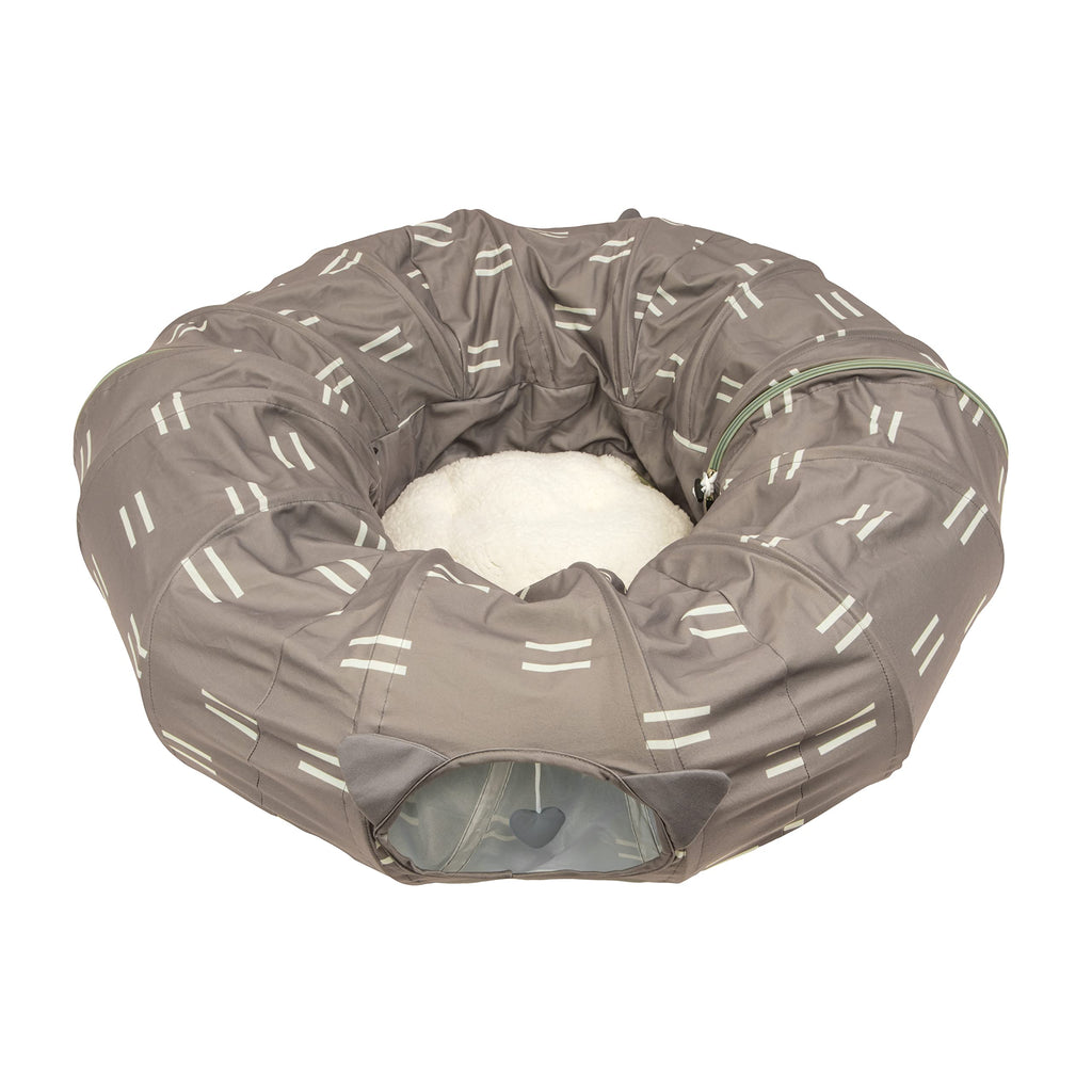 Kitty City Pop-Up Cat Tunnel Bed – Brown – product view