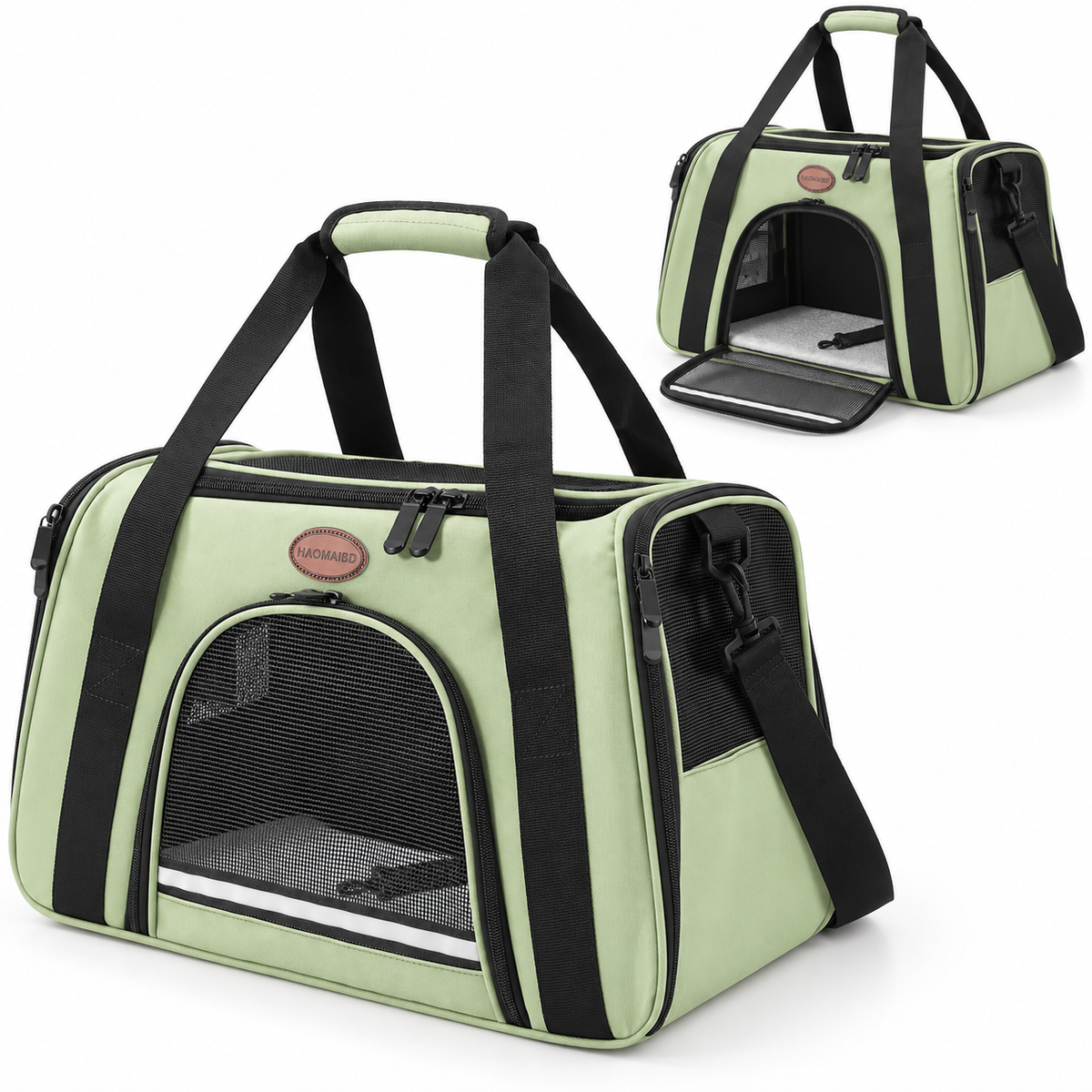 pale sage green HAOMAIBD carrier – empty carrier detail