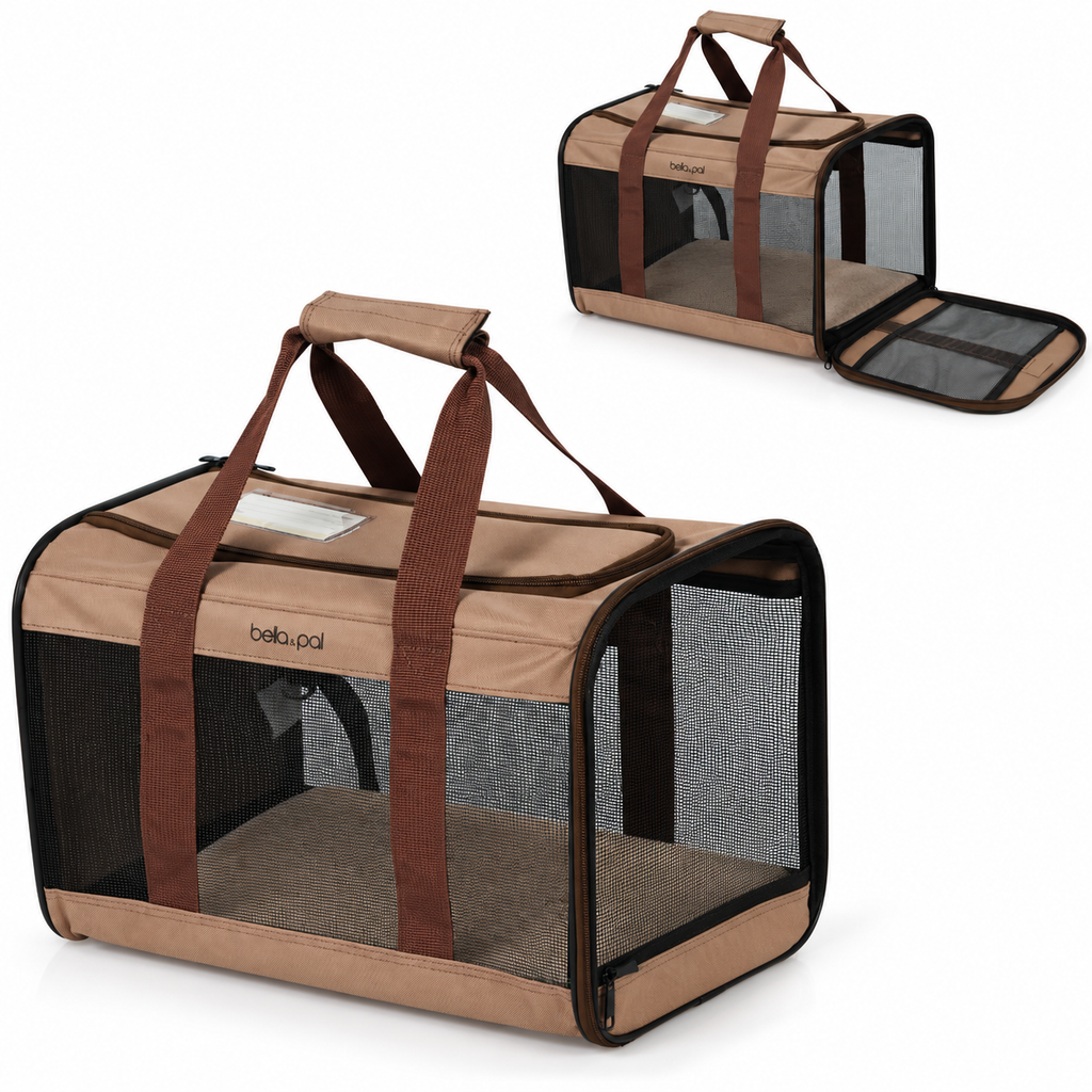 brown bella&pal mesh carrier – empty carrier detail