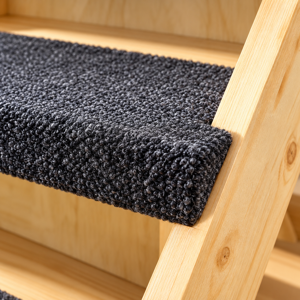 Foldable Wooden Cat Stairs & Ramp – 3 Levels — material detail