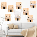 CroBlissful Wooden Cat Wall Steps – Set of 8 – cat climbing scene