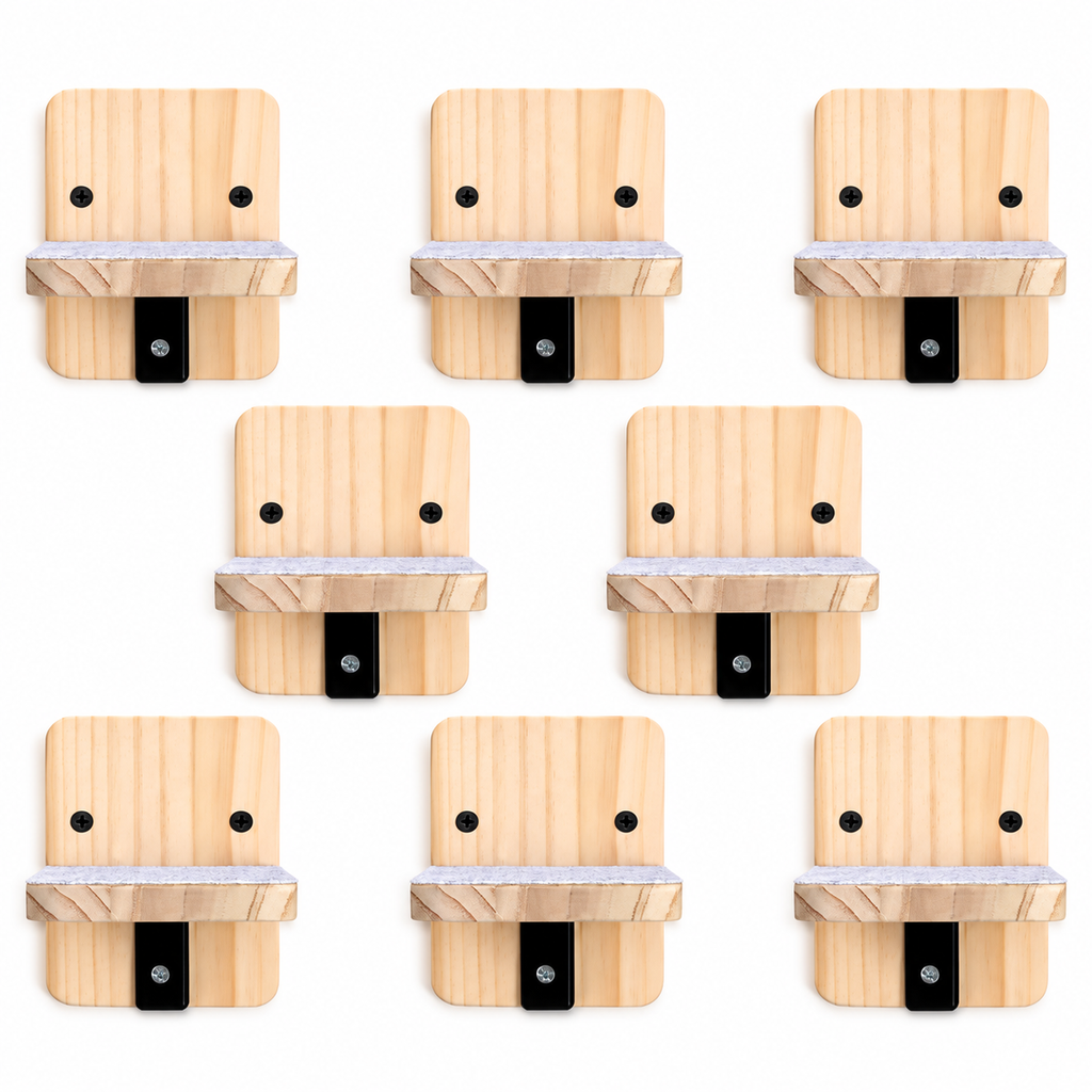 CroBlissful Wooden Cat Wall Steps – Set of 8 – product view
