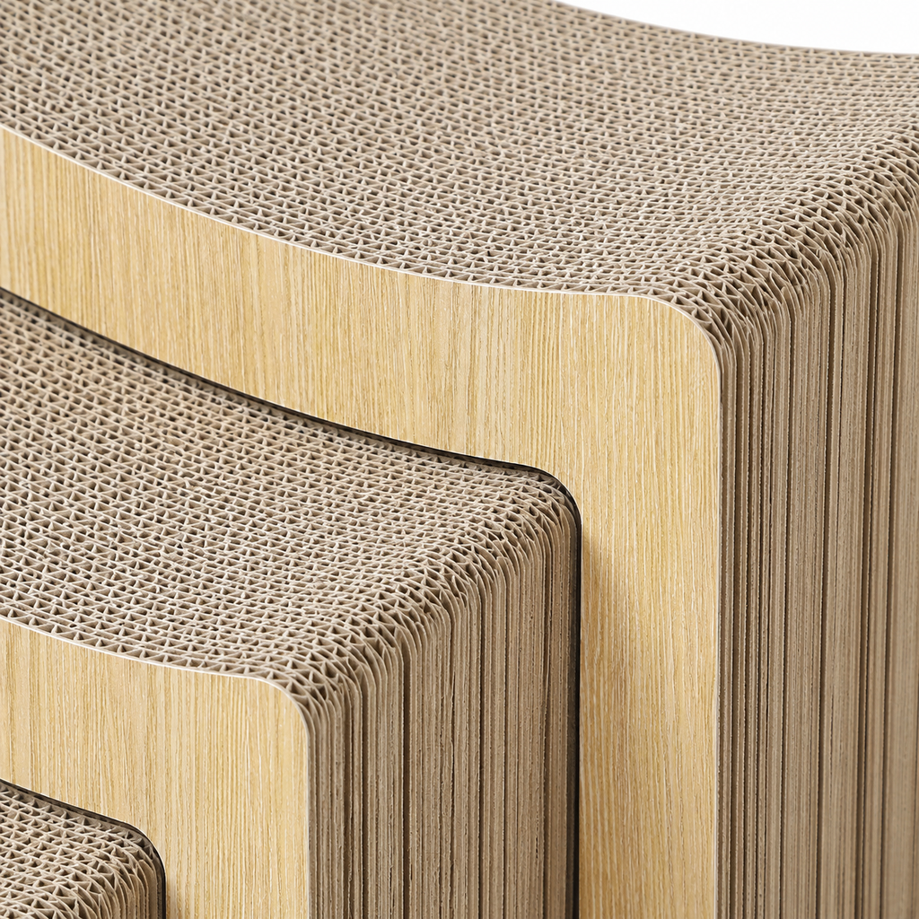 BALAPET Nesting Cardboard Cat Stairs & Scratcher – 3 Levels – material detail
