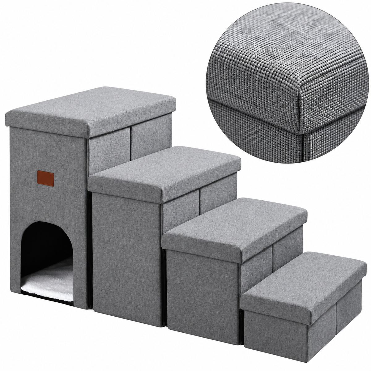 JOLLYVOGUE Storage Cat Stairs with Hideaway – 4 Steps – material detail