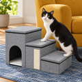 petizer Storage Cat Stairs with Scratching Panel – 3 Steps – cat using the stairs