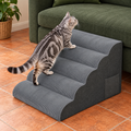 Pawtners Extra-Wide Foam Cat Stairs – 5 Steps – cat using the stairs
