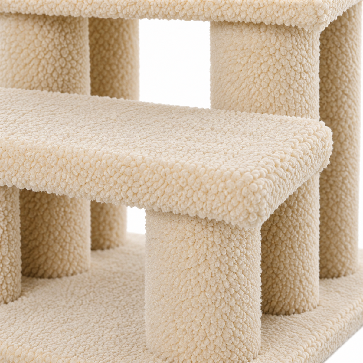 PawHut Berber-Fleece Cat Stairs – 4 Levels – material detail