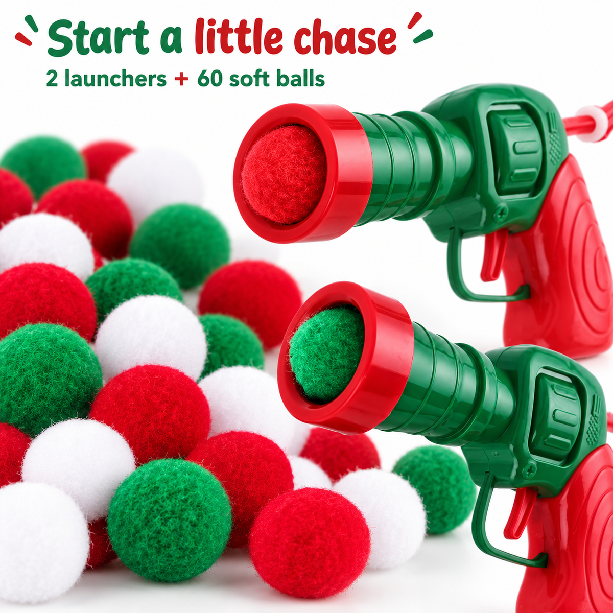 TEAWOO ball launcher and soft pom-pom texture detail
