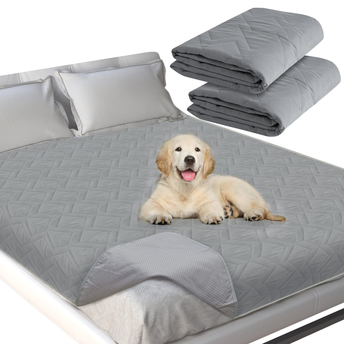 MOONSEA Waterproof Non-Slip Pet Sofa Cover – 2 Pack, 52 × 82 in