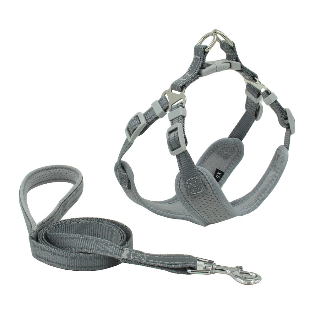 Reflective Mesh Dog Harness & Leash