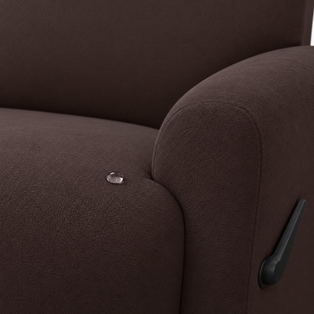Easy-Going Waterproof Stretch Recliner Cover – Chocolate – fabric detail