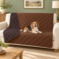 hyha Reversible Waterproof Sofa Throw Cover – Brown/Chocolate, 68 × 82 in – living room