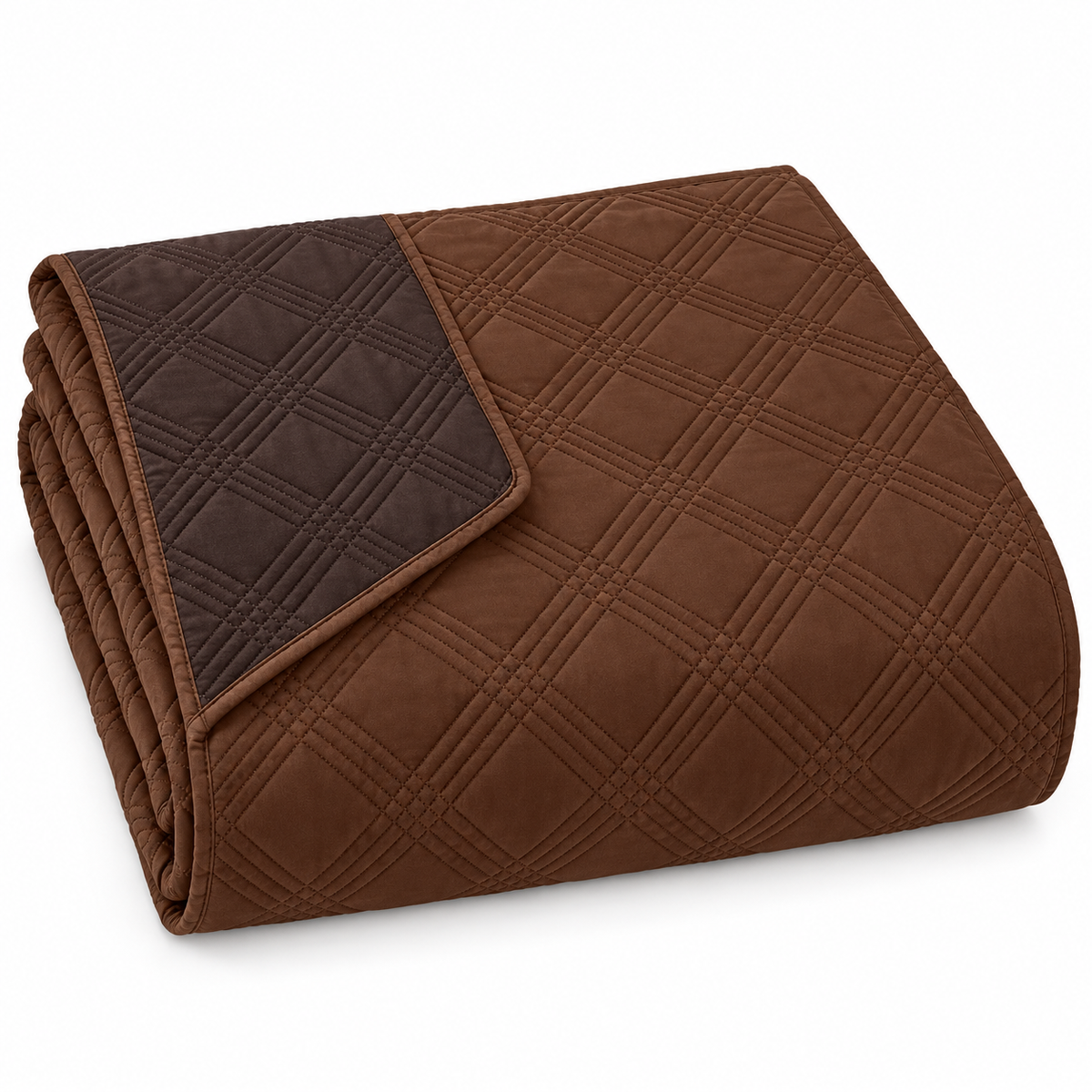 hyha Reversible Waterproof Sofa Throw Cover – Brown/Chocolate, 68 × 82 in – product view