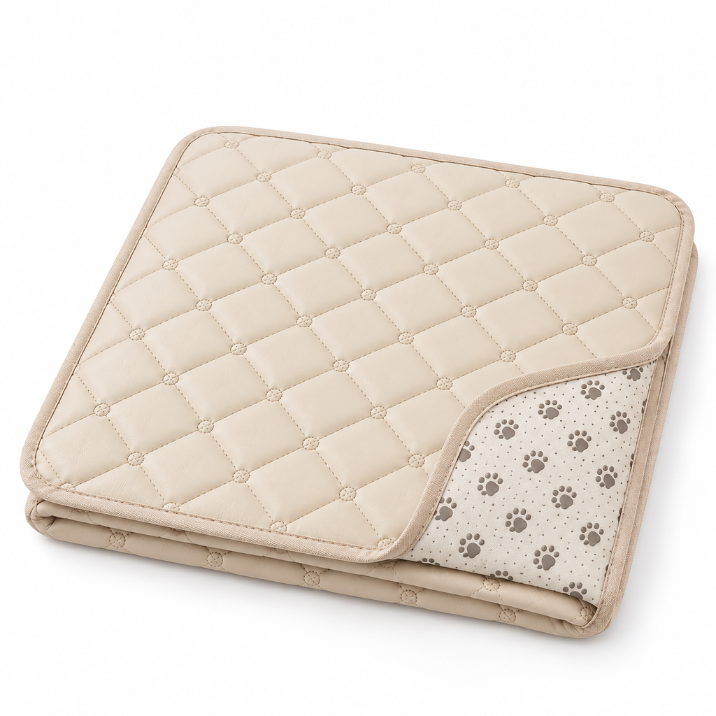Ameritex Faux Leather Sofa Seat Protector – Cream, 30 × 30 in – product view