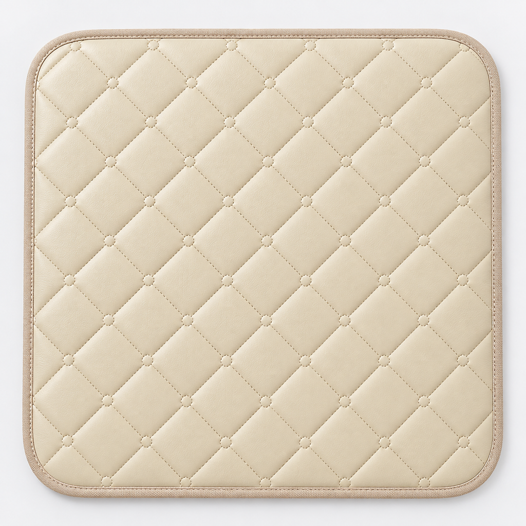 Ameritex Faux Leather Sofa Seat Protector – Cream, 30 × 30 in – material detail