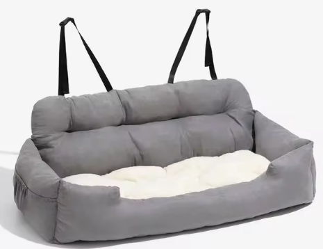 Cotton Canvas Rear-Seat Pet Travel Bed
