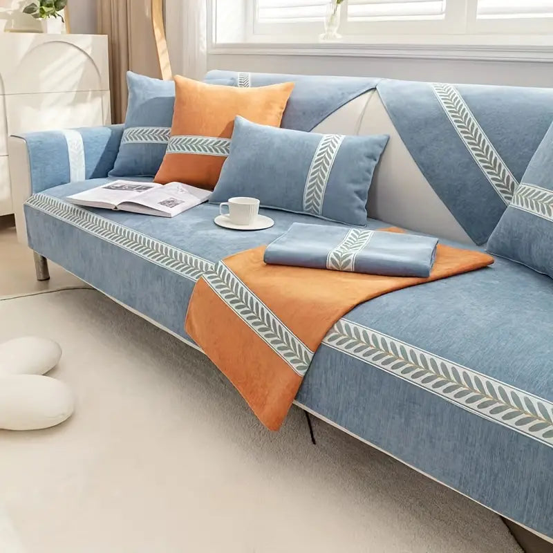 Non-Slip Chenille Pet Sofa Cushion Protector