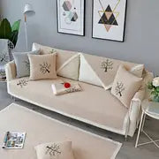 Breathable Cotton-Linen Non-Slip Sofa Cover