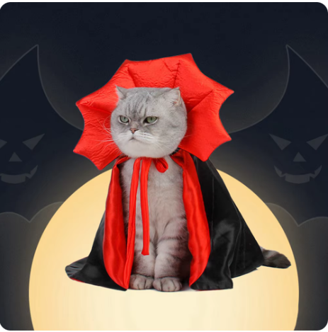 Halloween Vampire Cape for Dogs & Cats