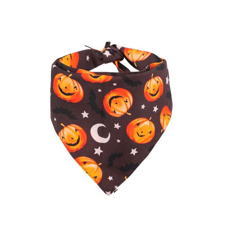 Halloween Double-Sided Pumpkin Dog Bandana