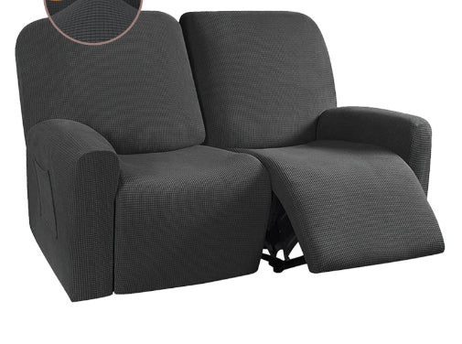 Velvet Pet Reclining Loveseat Cover – 6-Piece Set
