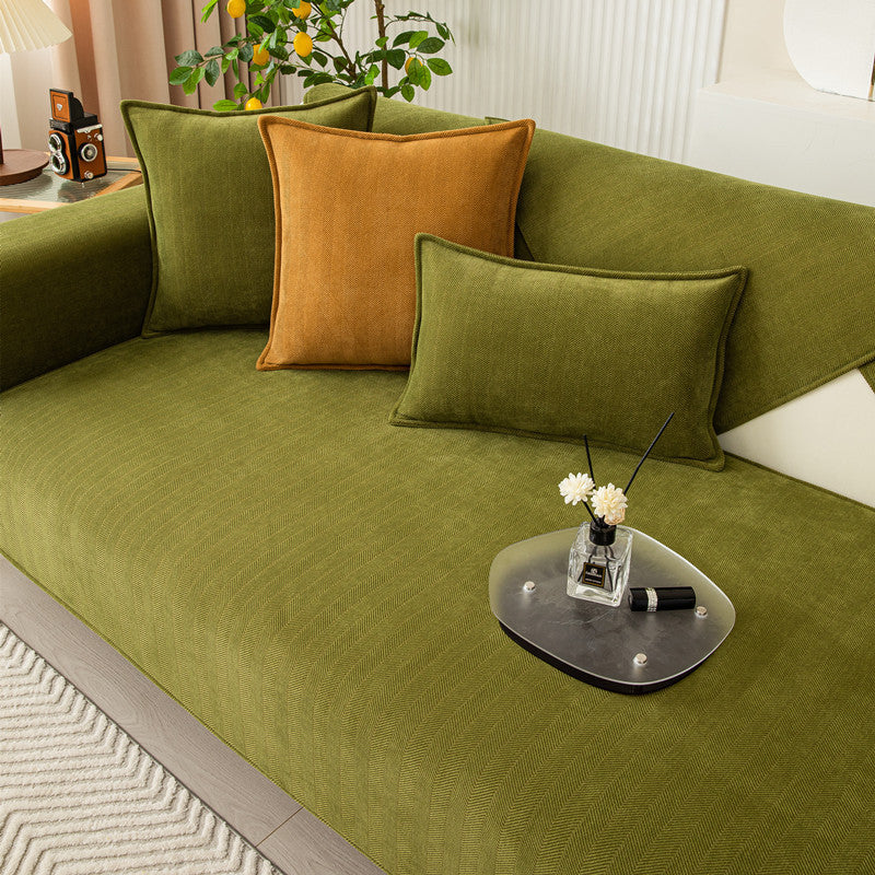 Textured Chenille Non-Slip Sofa Protection Cover