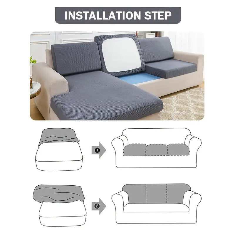 Washable Stretch Sofa Cushion Cover for Pet Households – 1 Piece
