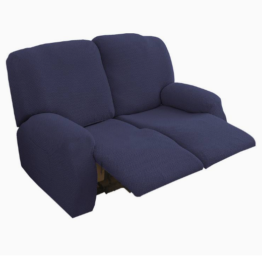 Velvet Pet Reclining Loveseat Cover – 6-Piece Set
