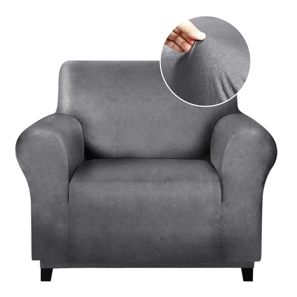 MOLASOFA Leather-Look Pet Armchair Cover – Light Grey