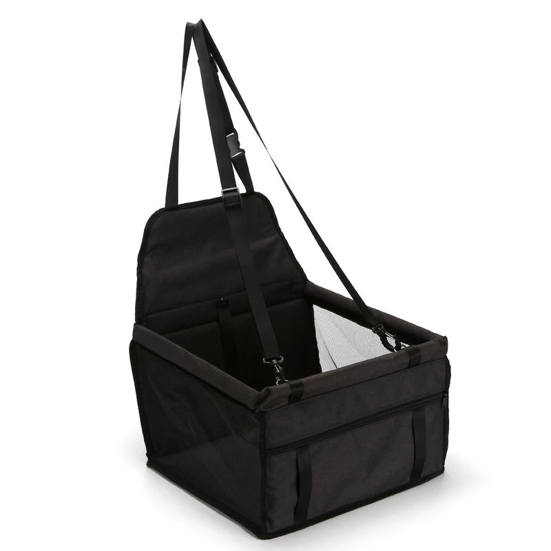 Foldable Oxford & Sponge Dog Car Seat – Black, 41 × 38 × 24 cm