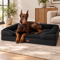 Product Name: EHEYCIGA XL Waterproof Memory Foam Orthopedic Dog Bed with Removable Washable Cover – Black – home setting