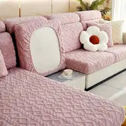 Striped Velvet Stretch Pet Sofa Cover