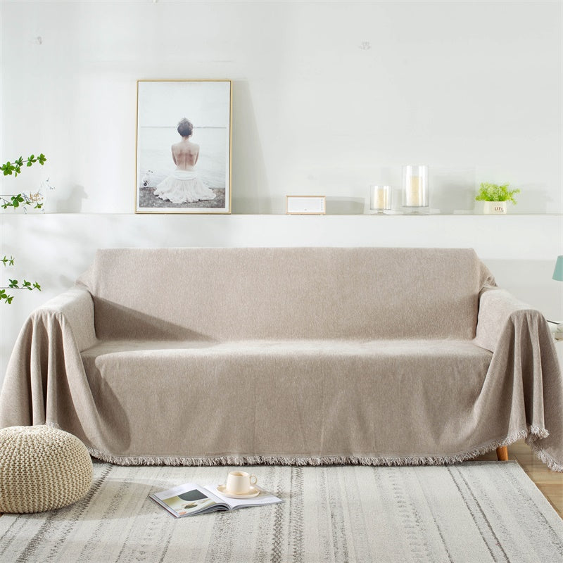 Chenille Cat-Scratch Protection Sofa Throw – Non-Slip, Multiple Sizes