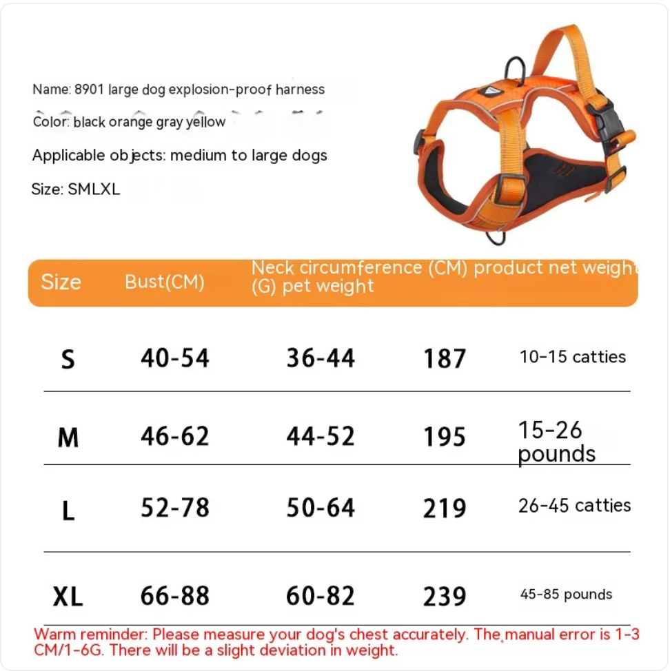 Reflective Polyester Dog Harness