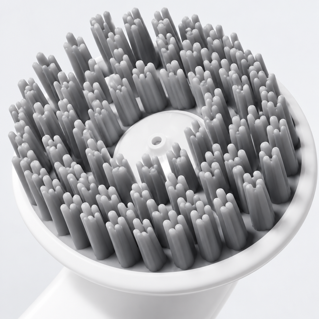 Stryfull Cat Bath Brush with Shampoo Dispenser – White & Grey – detail