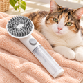Stryfull Cat Bath Brush with Shampoo Dispenser – White & Grey – with cat