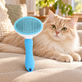Self-Cleaning Cat Grooming Brush – Blue, 19 cm – with cat