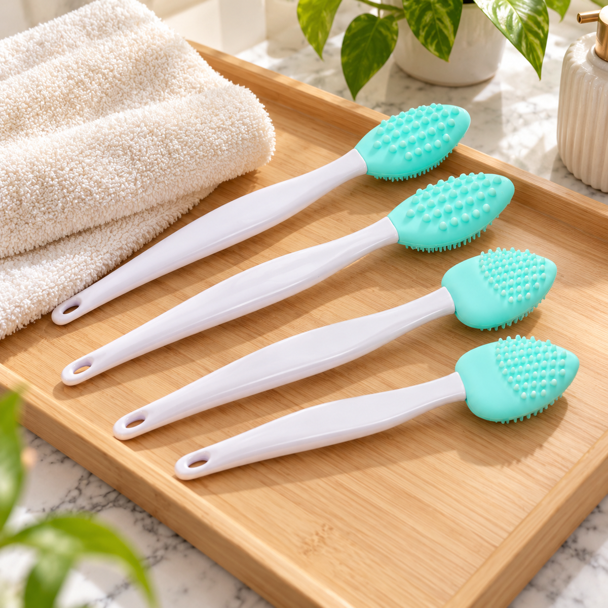 Silicone Cat Chin & Face Brush Set – 4 Pieces — product view