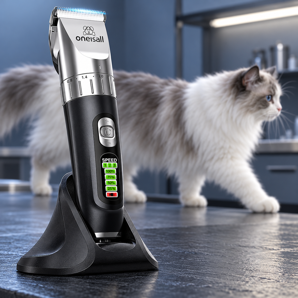 oneisall Cordless Cat Grooming Clipper with LCD Display — main view