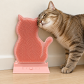 Cat Silhouette Self-Grooming Brush – Pink – with cat